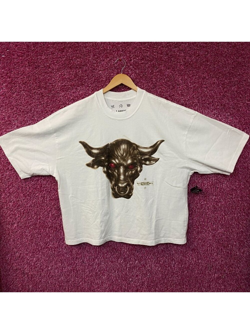 XO x WWE "The People's Champion" Brahma Bull Graphic T-Shirt Large